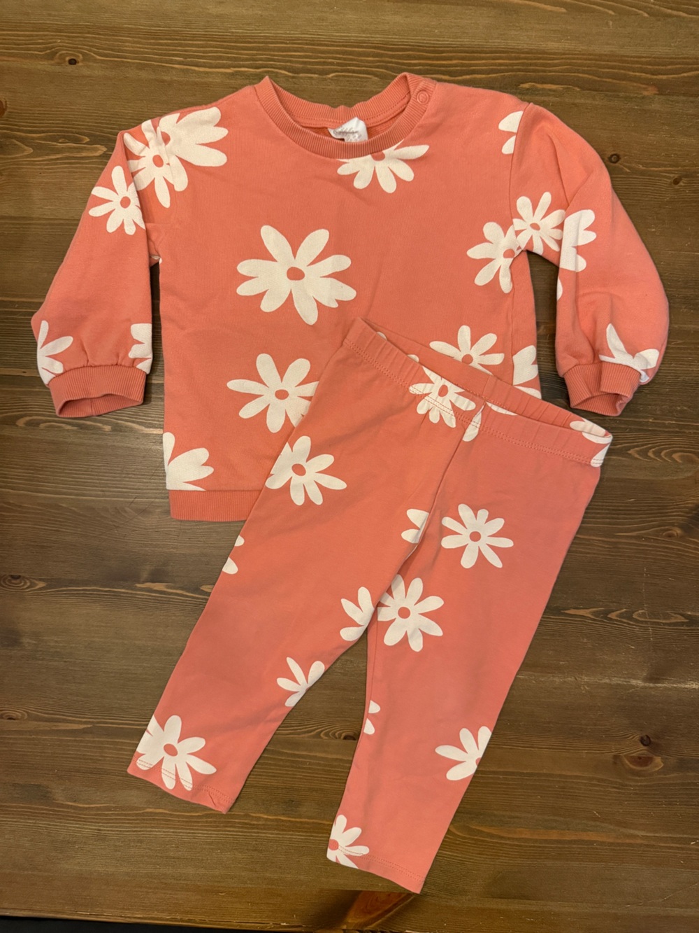 H&M Coral Floral Matching Set (12-18M)